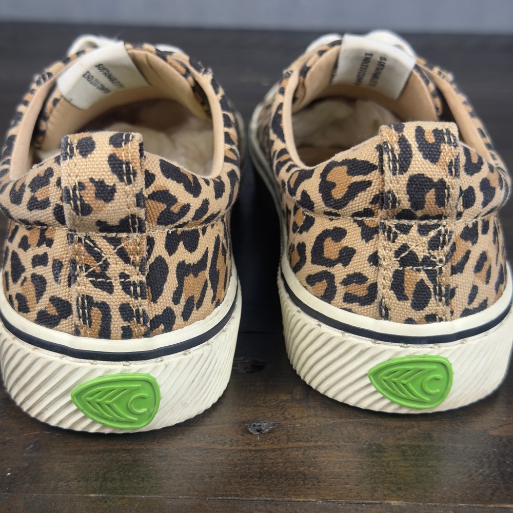 Cariuma OCA Low Leopard Print Canvas Sneakers Womens 9 Animal Print Lace Up - Picture 6 of 8